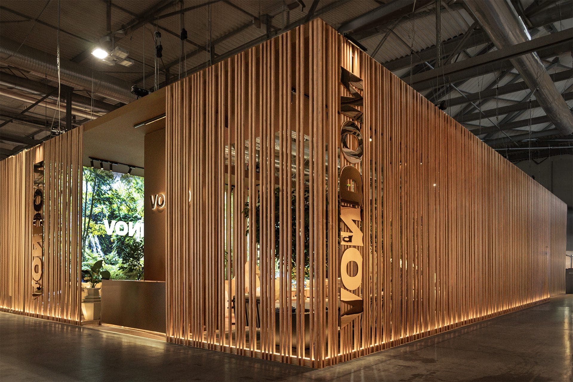 Stand design luxury Salone del Mobile Milano — premium editorial exhibition