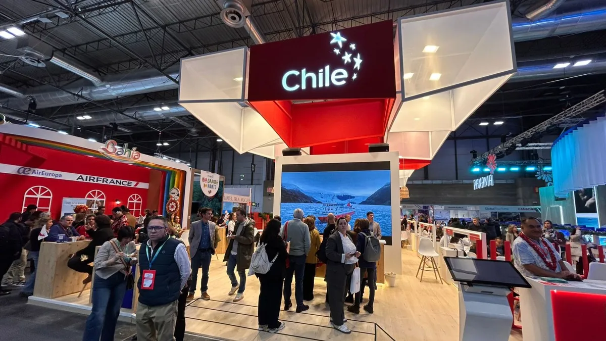 Sernatur Chile stand FITUR Madrid — international tourism fair interactive exhibition